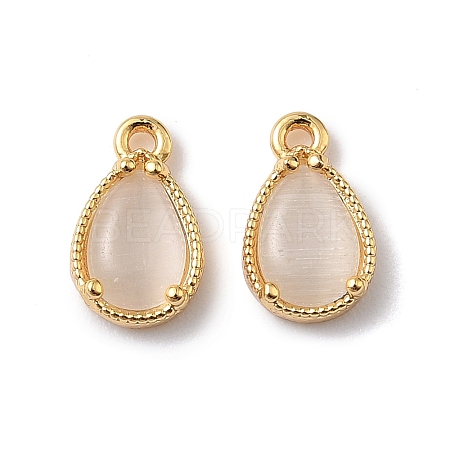 Brass Crushed Ice Cut Cubic Zirconia Pendants KK-D024-26A-G-1