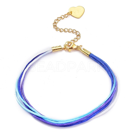 Segment Dyed Polyester Threads Multi-strand Bracelets BJEW-JB05672-01-1