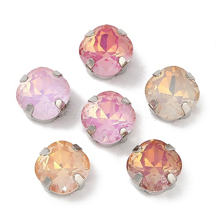 Brass Glass Rhinestone Sew on Rhinestones RGLA-B004-11A-P-1