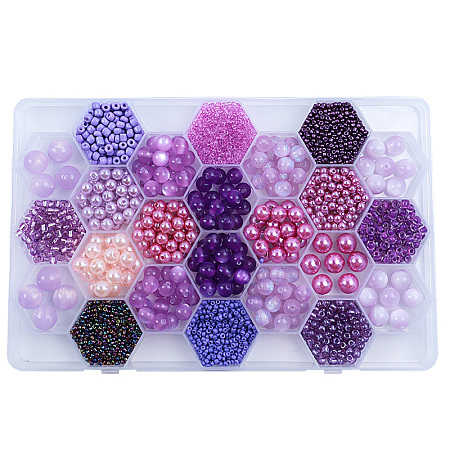 DIY 24 Style Acrylic & Resin Beads Jewelry Making Finding Kit DIY-NB0012-01E-1