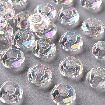 Transparent Acrylic European Beads X-TACR-S156-013-1
