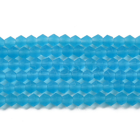 Imitate Austrian Crystal Frosted Glass Beads Strands LS-GLAA-F029-TM3mm-B19-1