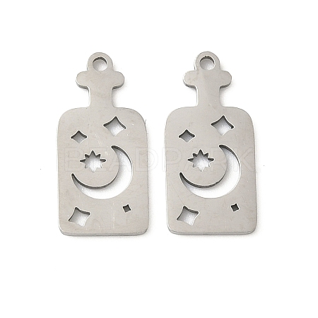 201 Stainless Steel Pendants STAS-P428-02B-P-1