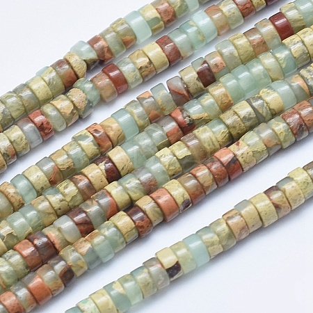 Natural Aqua Terra Jasper Beads Strands G-E444-17-4mm-1