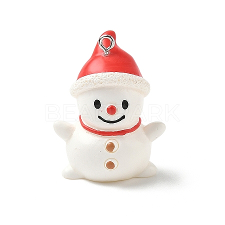 Christmas Theme Opaque Resin Pendants RESI-I336-01P-08-1