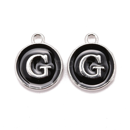 Platinum Plated Alloy Charms X-ENAM-S118-02G-P-1