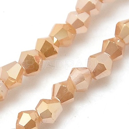 Electroplate Glass Beads Strands EGLA-J026-3mm-F03-1