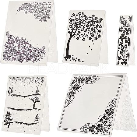 Plant Plastic Embossing Folders DIY-FH0001-57-1