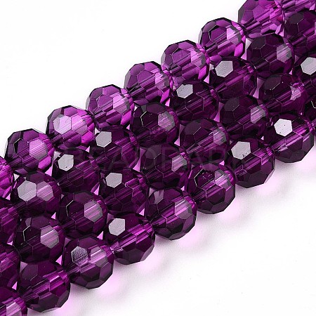 Baking Paint Transparent Glass Beads Strands DGLA-A035-T10mm-A09-1