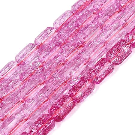 Crackle Transparent Glass Beads Strands GLAA-N068-05A-07-1