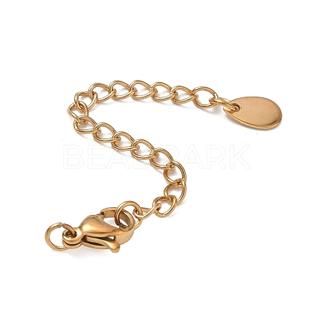 201 Stainless Steel Curb Chain Extender SA-CBA0FDA-01G-01-1