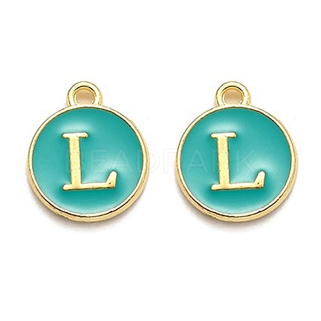 Golden Plated Alloy Enamel Charms LS-ENAM-Q437-15L-1