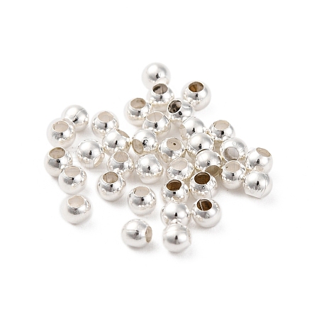 Glossy Brass Round Spacer Beads KK-WH0055-01S-1