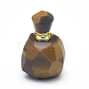 Natural Tiger Eye Openable Perfume Bottle Pendants G-E556-01F-2