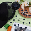 24 Bags Flat Round Cloth Cap Nail Buttons BUTT-BC0001-21F-4