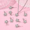 SHEGRACE Valentine's Day Brass Clear Cubic Zirconia Charms XGRQ3P737-577P-5