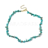 Natural Howlite Chip Beaded Necklace NJEW-JN04616-07-4