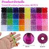 1280Pcs 32 Colors Transparent Acrylic Beads TACR-SZ0001-20B-2