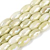 Anti-Tarnish Electroplate Glass Beads Strands EGLA-Q130-02A-07-1