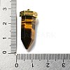 Natural Tiger Eye Pointed Pendants STAS-K273-03G-02-3