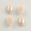 Pearlized Plated Opaque Glass Cabochons X-PORC-S779-7x14-M-2