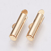 Brass Slide On End Clasp Tubes KK-Q747-11F-KC-1