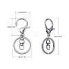 Iron Alloy Lobster Claw Clasp Keychain X-KEYC-D016-P-4