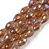 Transparent Electroplate Glass Beads Strands EGLA-N013-T6mm-B16-1