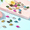 28Pcs 7 Colors Alloy Glass Links/Connectors GLAA-FS0001-93-10
