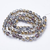 Electroplated Glass Beads Strands EGLA-Q092-8mm-A04-2