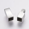 304 Stainless Steel Magnetic Clasps with Glue-in Ends STAS-F122-06P-4