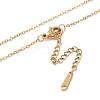Ion Plating(IP) Initial Letter 304 Stainless Steel Pendant Necklaces NJEW-M199-01G-I-4