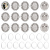 15Pcs Vintage Oval Alloy Brooch Cabochon Bezel Settings FIND-UN0010-62-1