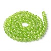 Spray Painted Crackle Glass Beads Strands CCG-Q001-8mm-11-2