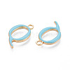 Rack Plating Alloy Enamel Pendants ENAM-T024-53Q-G-2