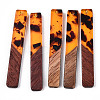 Transparent Resin & Walnut Wood Big Pendants RESI-TAC0017-70-B01-1
