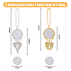 SUPERFINDINGS 4 Sets 2 Colors Heat Transfer Printing Blank Round Car Hanging Pendant Decorations AJEW-FH0003-46-2