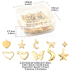 60Pcs 12 Style 304 & 201 Stainless Steel Charms STAS-FS0001-40-5