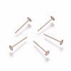 304 Stainless Steel Stud Earring Findings STAS-H436-24RG-3mm-1