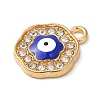 Alloy Enamel Rhinestone Glass Pendants X1-ENAM-U003-02G-08-2