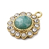 Natural Amazonite Faceted Charms STAS-S163-38G-01-2