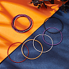 BENECREAT 38pcs 5 styles Steel Wire Round Snake Chain Stretch Bracelets Set BJEW-BC0001-22-5