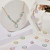 28Pcs 7 Colors Alloy Glass Pendants FIND-SC0015-31G-3
