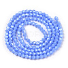 Opaque Solid Color Electroplate Glass Beads Strands EGLA-A039-P2mm-A19-3