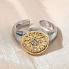 Brass Micro Pave Clear Cubic Zirconia Cuff Rings RJEW-G364-01GP-01-1