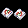 Printed Handmade Porcelain Beads PORC-G016-04-3