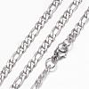 Tarnish Resistant 304 Stainless Steel Figaro Chain Necklaces STAS-G083-09P-1