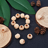 Unfinished Natural Wood European Beads WOOD-PH0009-04D-8