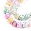 Anti-Tarnish Electroplate Glass Beads Strands GLAA-N010-8mm-05-3