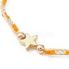 Star Cross Heart Adjustable Braided Bracelet Sets BJEW-MZ00043-3